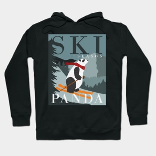 Cool Panda In Ski Season Hoodie